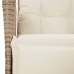 Set comedor de jardín 5 pzas con cojines ratán sintético beige