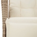 Set comedor de jardín 7 pzas con cojines ratán sintético beige
