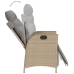 Set comedor de jardín 7 pzas con cojines ratán sintético beige