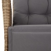 Set comedor de jardín 7 pzas con cojines ratán sintético beige