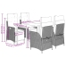 Set comedor de jardín 5 pzas con cojines ratán sintético beige