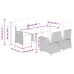 Set comedor de jardín 5 pzas con cojines ratán sintético beige