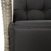 Set comedor de jardín 5 pzas cojines ratán sintético gris claro