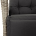 Set comedor jardín 7 pzas y cojines ratán sintético gris claro