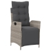 Set comedor de jardín 9 pzas cojines ratán sintético gris claro