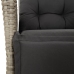 Set comedor de jardín 9 pzas cojines ratán sintético gris claro