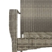 Set comedor jardín 9 pzas y cojines ratán sintético gris