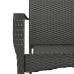 Set de comedor de jardín 9 pzas y cojines ratán sintético negro