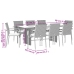 Set de comedor de jardín 9 pzas y cojines ratán sintético negro
