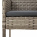 Set comedor jardín 7 pzas y cojines ratán sintético gris