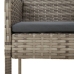 Set comedor jardín 9 pzas y cojines ratán sintético gris