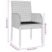 Set comedor jardín 9 pzas y cojines ratán sintético gris