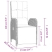 Set comedor jardín 9 pzas y cojines ratán sintético gris