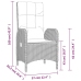 Set comedor jardín 9 pzas y cojines ratán sintético gris