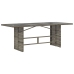 Set comedor jardín 9 pzas y cojines ratán sintético gris