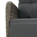 Set comedor jardín 9 pzas y cojines ratán sintético gris