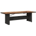 Mesa de jardín superficie madera acacia ratán negro 240x90x75cm