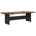 Mesa de jardín superficie madera acacia ratán negro 240x90x75cm