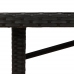 Mesa de jardín superficie madera acacia ratán negro 190x80x75cm