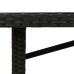 Mesa de jardín superficie de vidrio ratán PE negro 190x80x75 cm