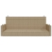 Banco columpio de ratán sintético beige 119x56x48 cm