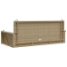 Banco columpio de ratán sintético beige 119x56x48 cm