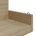 Banco columpio de ratán sintético beige 119x56x48 cm