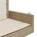 Banco columpio con cojines ratán sintético beige 119x56x48 cm