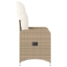 Sillones reclinables de jardín con cojines beige 2 uds ratán PE