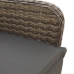 vidaXL Sillón reclinable de jardín con cojines ratán sintético gris