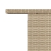 Mesa de jardín superficie de vidrio ratán PE beige 100x55x73 cm