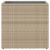 Mesa auxiliar jardín tapa vidrio ratán PE beige 58x27,5x55 cm