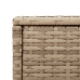 Mesa auxiliar jardín tapa vidrio ratán PE beige 58x27,5x55 cm