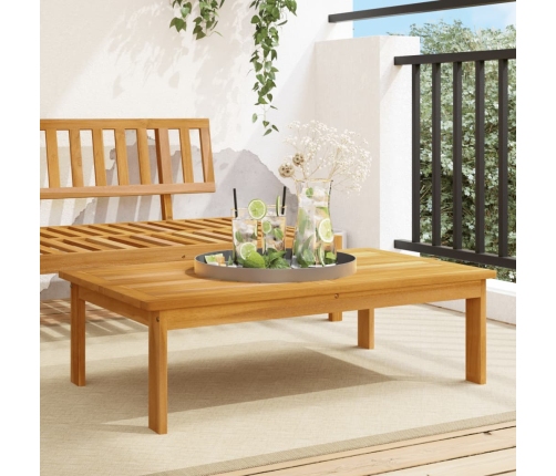 Mesa de jardín madera maciza de acacia 100x60x30 cm