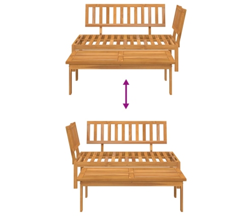 Set de sofás de palets de jardín 2 pzas madera maciza de acacia