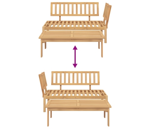 Set de sofás de palets de jardín 2 pzas madera maciza de acacia