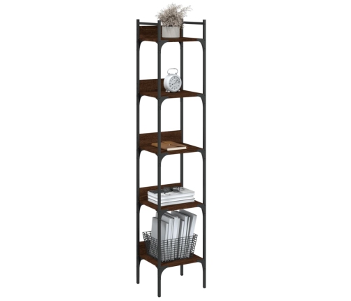 vidaXL Librería de 5 estantes madera roble marrón 35x30x174 cm