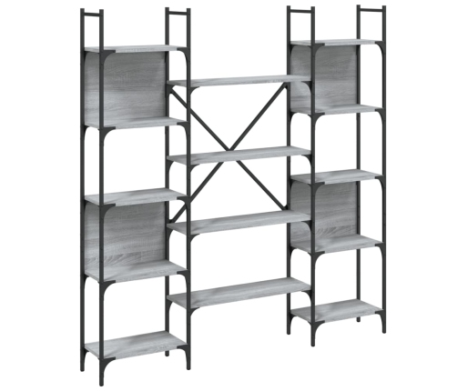 Estantería de madera ingeniería gris Sonoma 155,5x24x166,5 cm