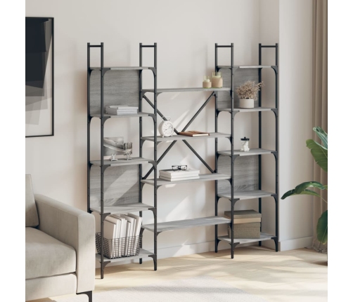 Estantería de madera ingeniería gris Sonoma 155,5x24x166,5 cm