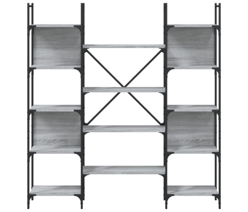 Estantería de madera ingeniería gris Sonoma 155,5x24x166,5 cm