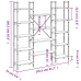 vidaXL Estantería de madera ingeniería roble ahumado 155,5x24x166,5 cm