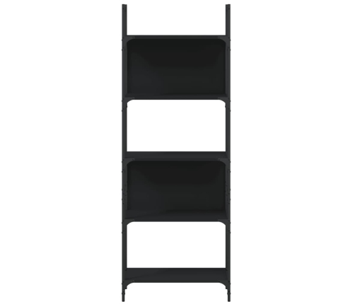 Librería de 5 estantes madera ingeniería negro 60,5x24x166,5 cm