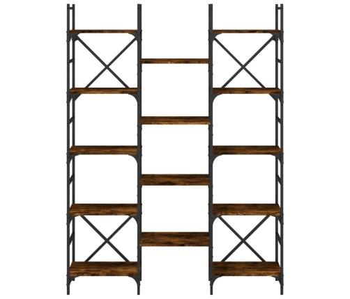 Estantería madera ingeniería roble ahumado 127,5x28,5x172,5 cm