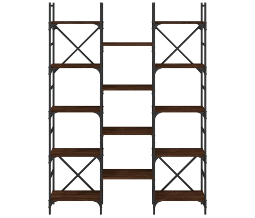 Estantería madera de ingeniería roble marrón 127,5x28,5x172,5cm