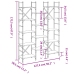 Estantería madera de ingeniería roble marrón 127,5x28,5x172,5cm