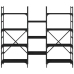 Estantería madera de ingeniería negra 160x28,5x136,5 cm