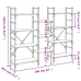 Estantería madera de ingeniería roble Sonoma 160x28,5x136,5 cm