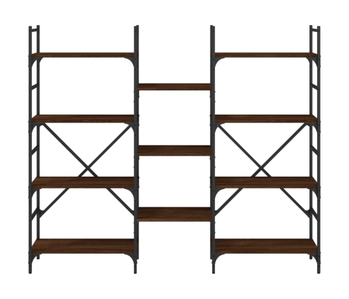 Estantería madera de ingeniería roble marrón 160x28,5x136,5 cm