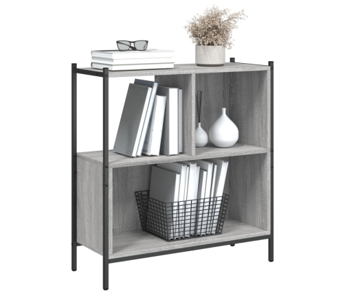 vidaXL Estantería madera de ingeniería gris Sonoma 72x28x77,5 cm