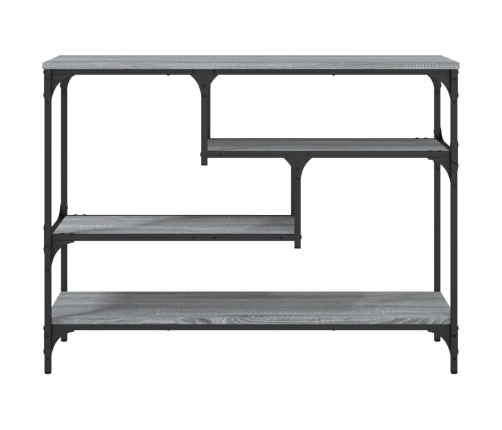 Mesa consola madera de ingeniería gris Sonoma 100x30x75 cm